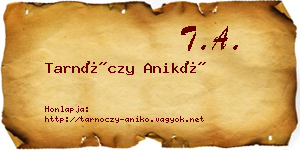 Tarnóczy Anikó névjegykártya