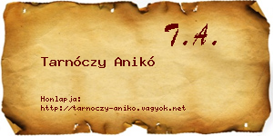 Tarnóczy Anikó névjegykártya